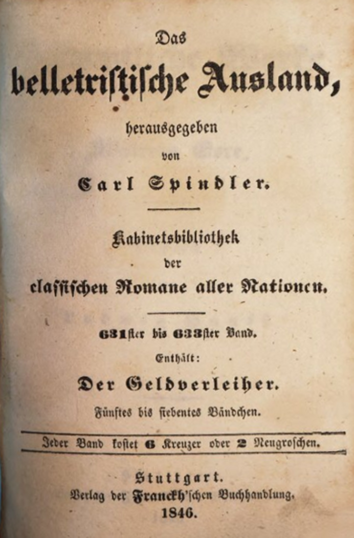 Buchausgabe der ersten deutschen Abednego-Übersetzung