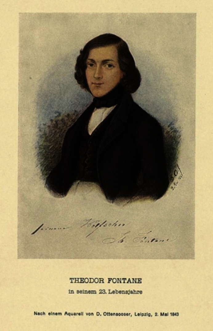 Theodor Fontane. Aquarell von David Ottensooser, 2. Mai 1843 Theodor Fontane. Aquarell von David Ottensooser, 2. Mai 1843